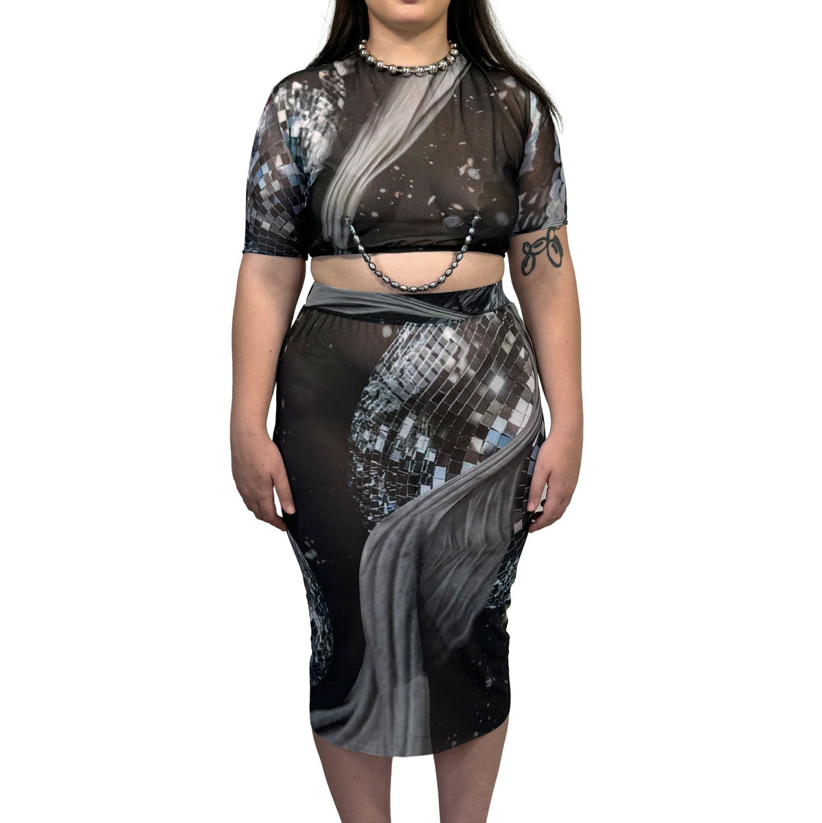 "COUNTDOWN" MESH SKIRT