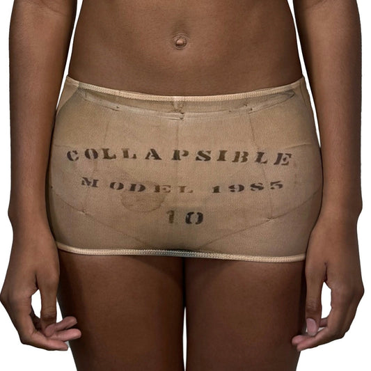 "THREADBARE" MESH MINI SKIRT