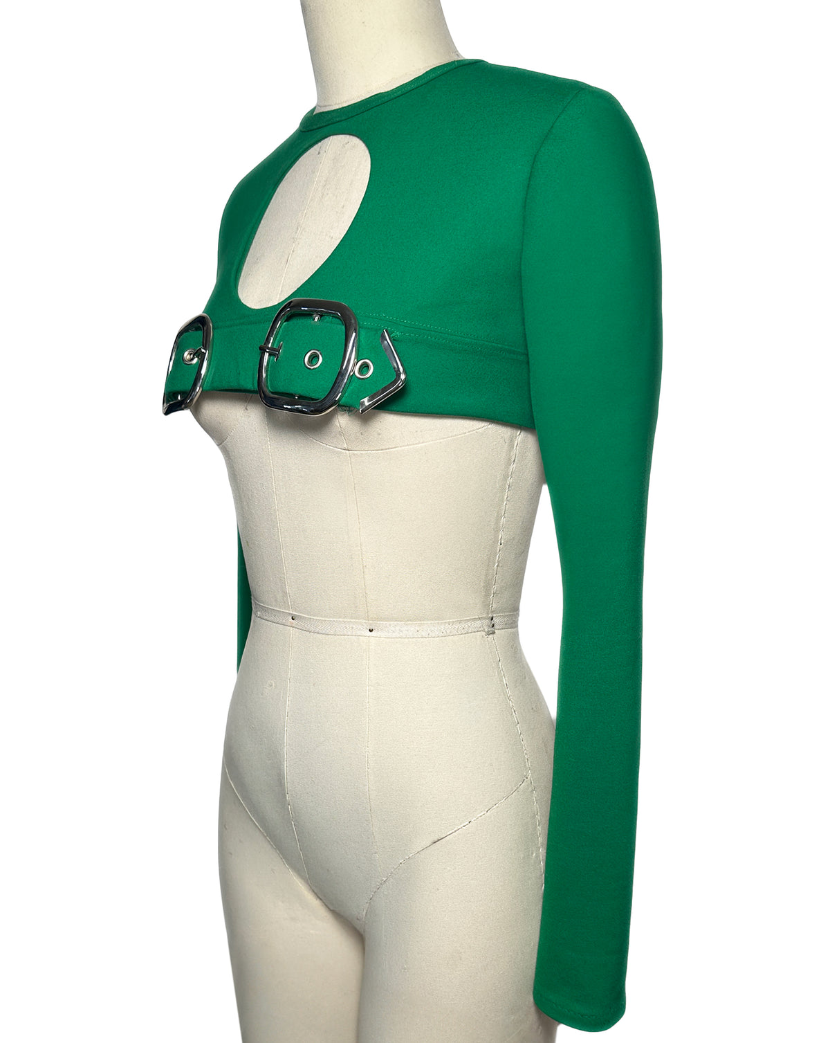 BUCKLE CROP SHIRT