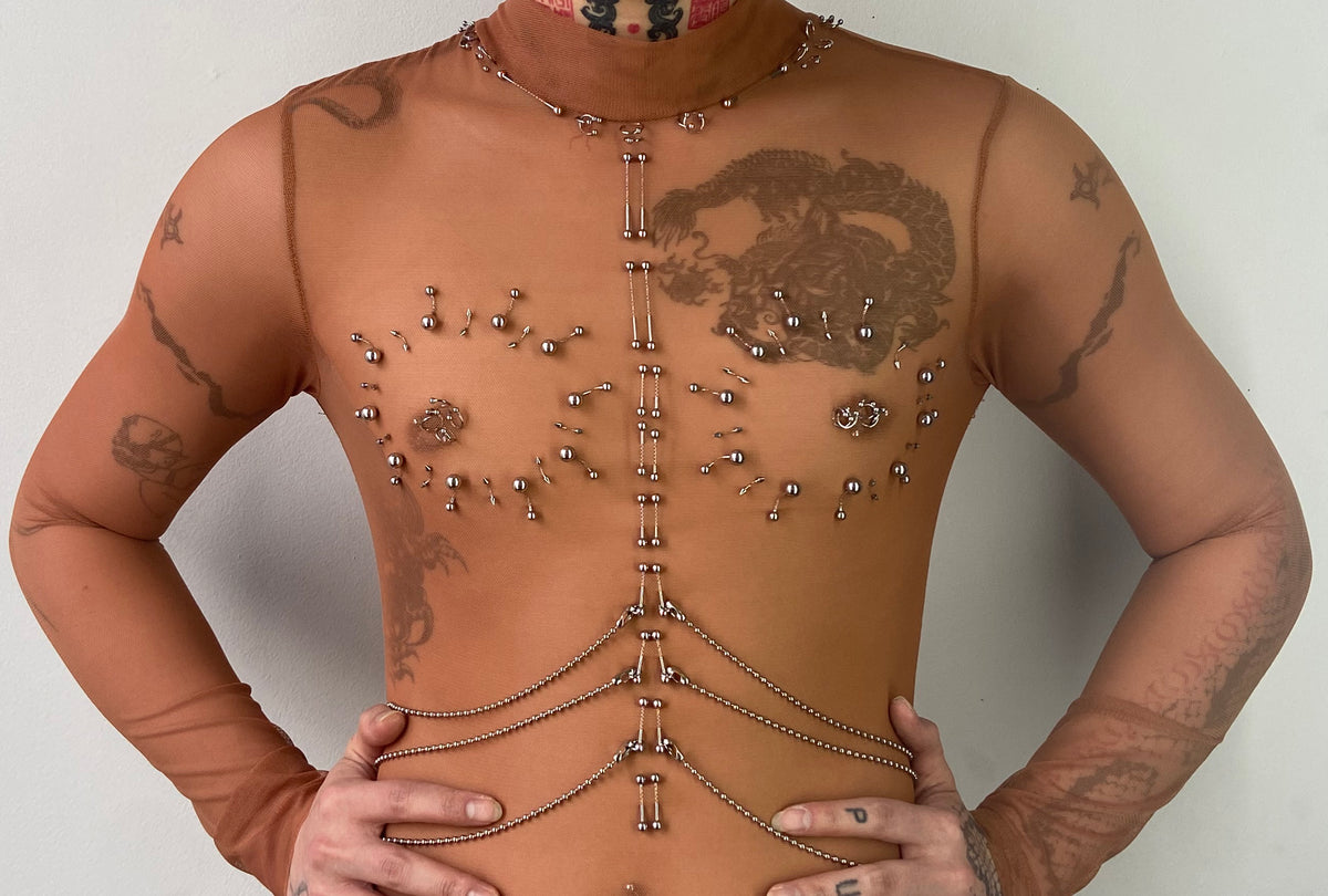 MOCK NECK "SACRIFICE" BODYSUIT