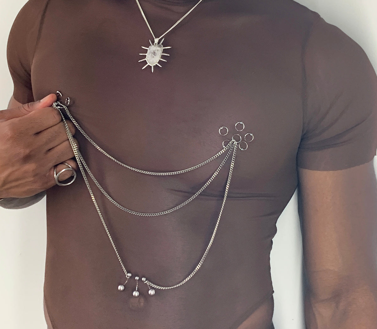 CREW NECK "RITUAL" BODYSUIT