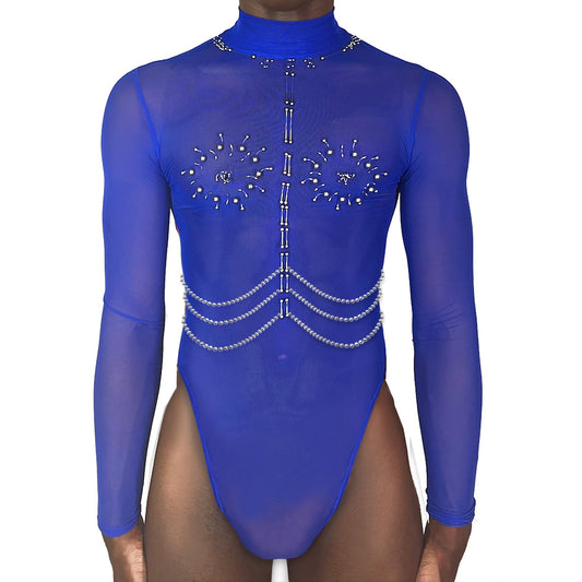 "SACRIFICE" MOCK NECK BODYSUIT