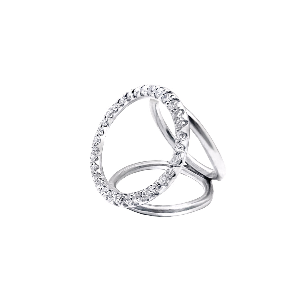 THE TRIPLE ORBIT PAVÉ RING